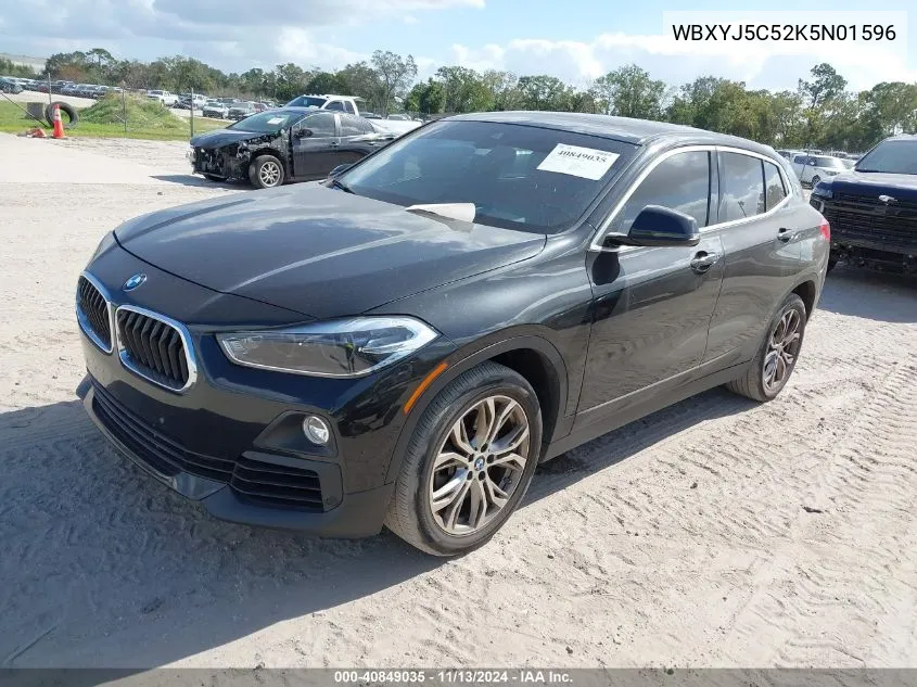 2019 BMW X2 xDrive28I VIN: WBXYJ5C52K5N01596 Lot: 40849035