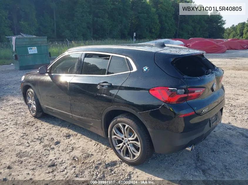 2020 BMW X2 xDrive28I VIN: WBXYJ1C01L5R40805 Lot: 39981017