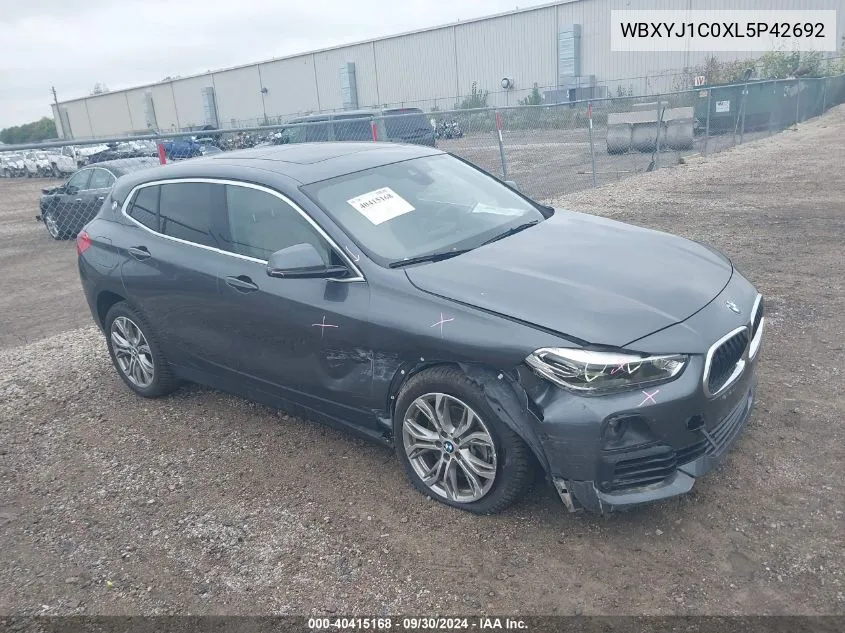 2020 BMW X2 xDrive28I VIN: WBXYJ1C0XL5P42692 Lot: 40415168