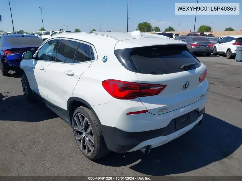 2020 BMW X2 Sdrive28I VIN: WBXYH9C01L5P40369 Lot: 40481220