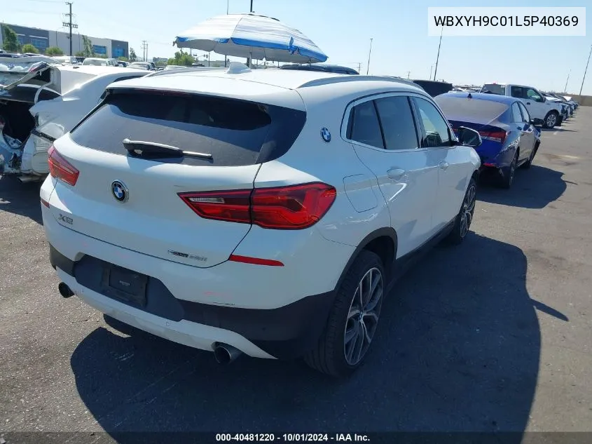 2020 BMW X2 Sdrive28I VIN: WBXYH9C01L5P40369 Lot: 40481220