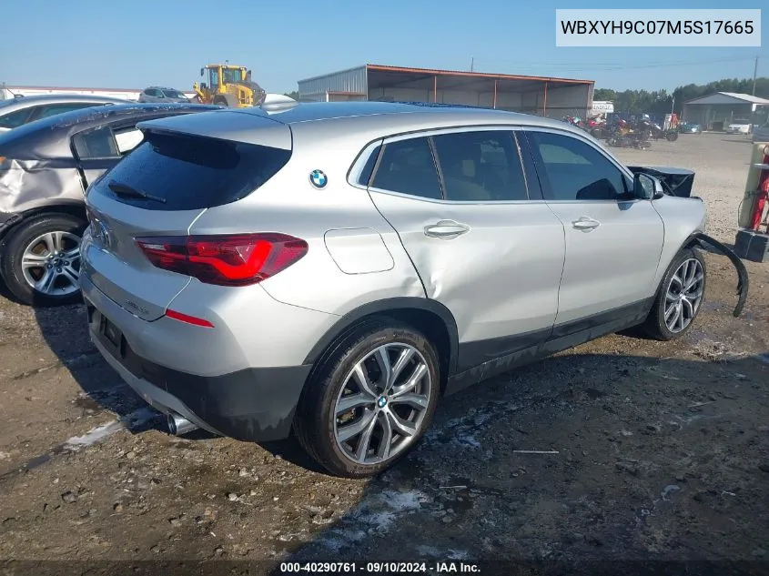 2021 BMW X2 Sdrive28I VIN: WBXYH9C07M5S17665 Lot: 40290761