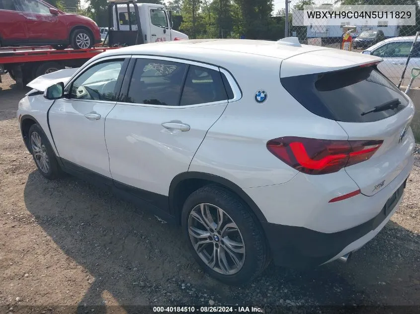 WBXYH9C04N5U11829 2022 BMW X2 Sdrive28I