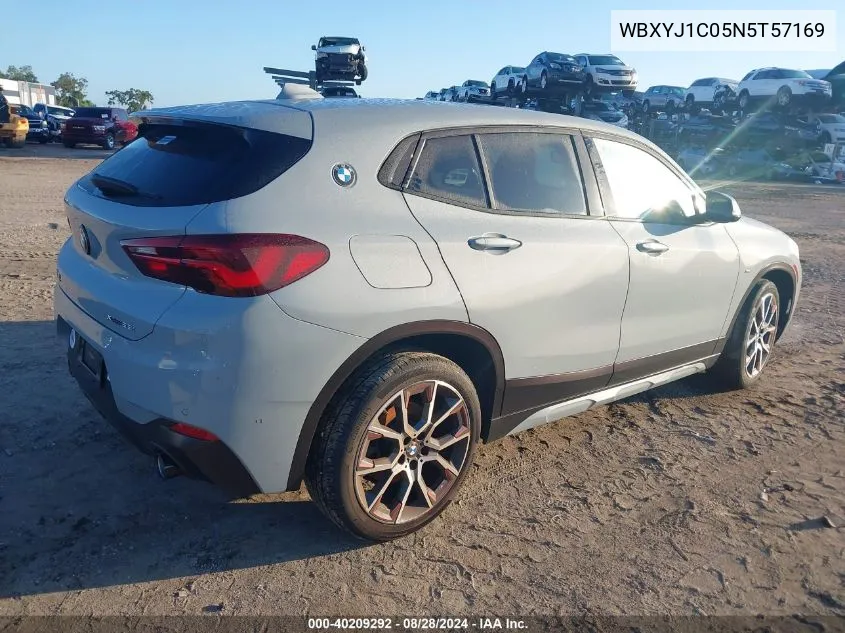 2022 BMW X2 xDrive28I VIN: WBXYJ1C05N5T57169 Lot: 40209292