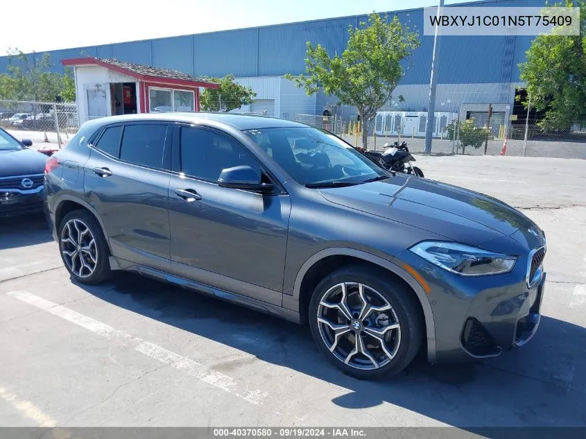 2022 BMW X2 xDrive28I VIN: WBXYJ1C01N5T75409 Lot: 40370580