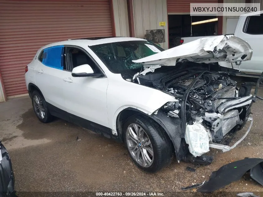 2022 BMW X2 xDrive28I VIN: WBXYJ1C01N5U06240 Lot: 40422763