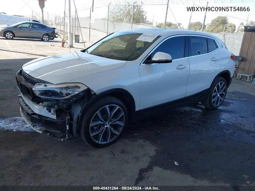 2022 BMW X2 Sdrive28I VIN: WBXYH9C09N5T54866 Lot: 40431264