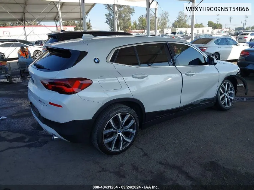 2022 BMW X2 Sdrive28I VIN: WBXYH9C09N5T54866 Lot: 40431264