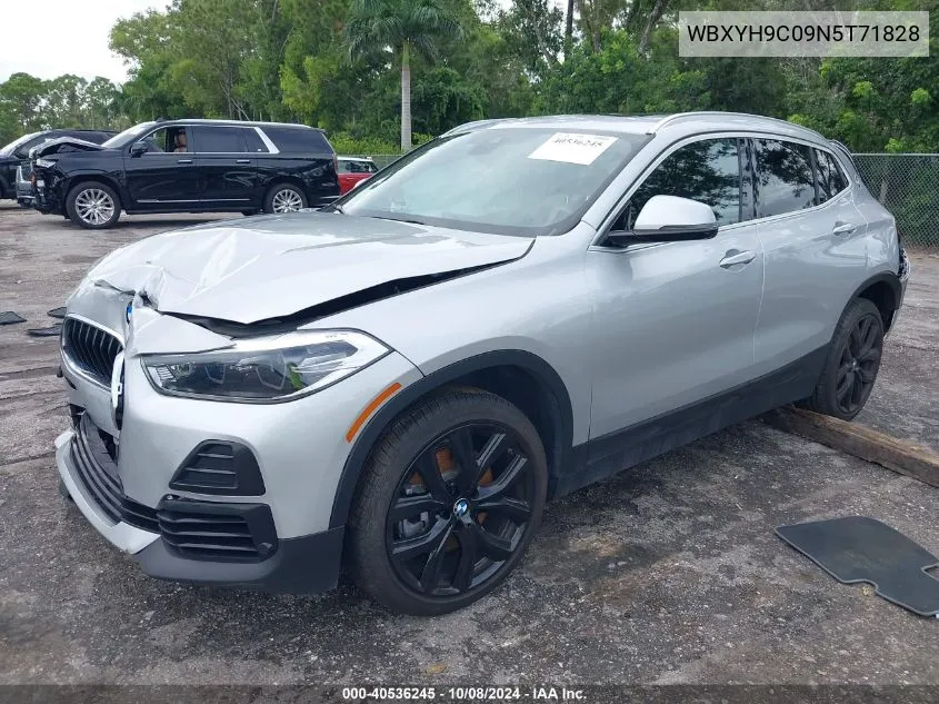 2022 BMW X2 Sdrive28I VIN: WBXYH9C09N5T71828 Lot: 40536245