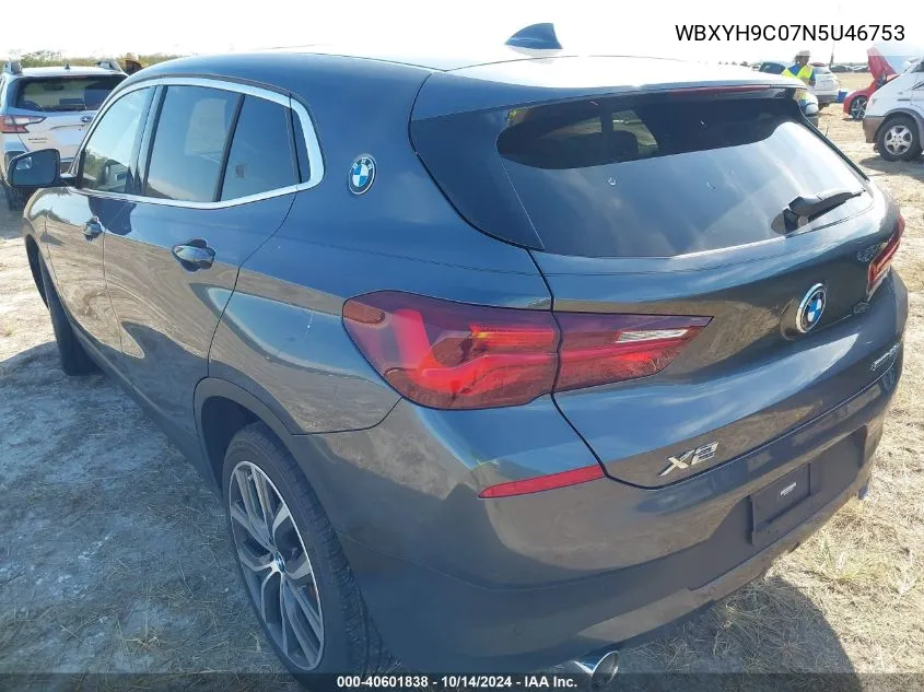 2022 BMW X2 Sdrive28I VIN: WBXYH9C07N5U46753 Lot: 40601838