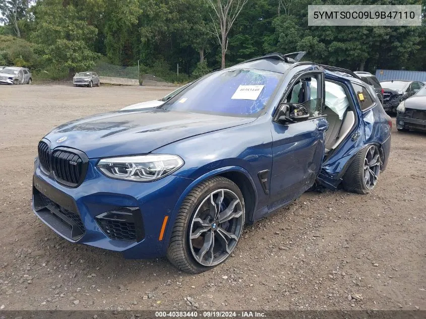 2020 BMW X3 M VIN: 5YMTS0C09L9B47110 Lot: 40383440