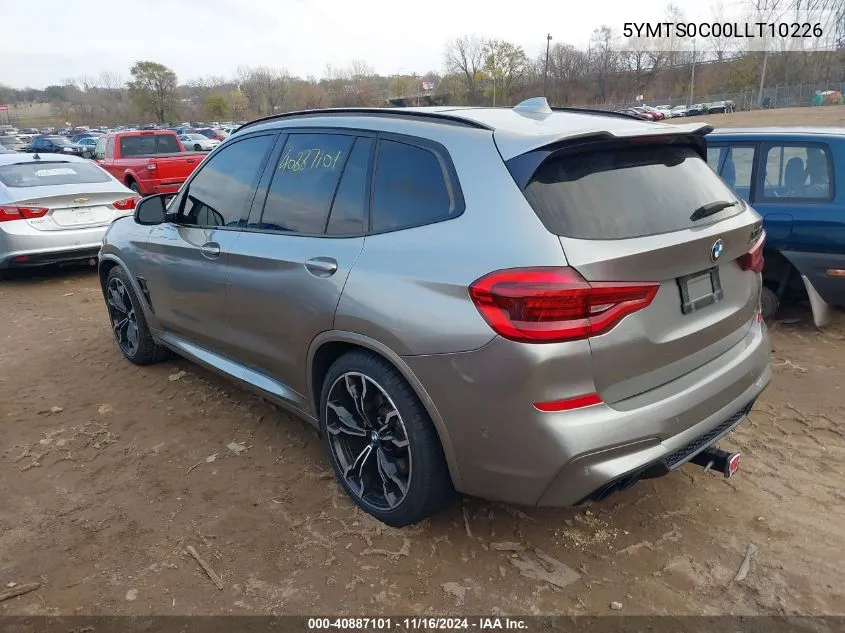 2020 BMW X3 M Competition VIN: 5YMTS0C00LLT10226 Lot: 40887101