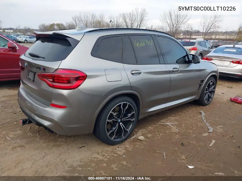 2020 BMW X3 M Competition VIN: 5YMTS0C00LLT10226 Lot: 40887101