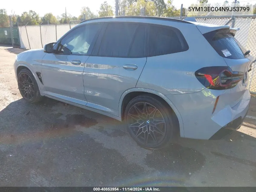 2022 BMW X3 M VIN: 5YM13EC04N9J53799 Lot: 40853954