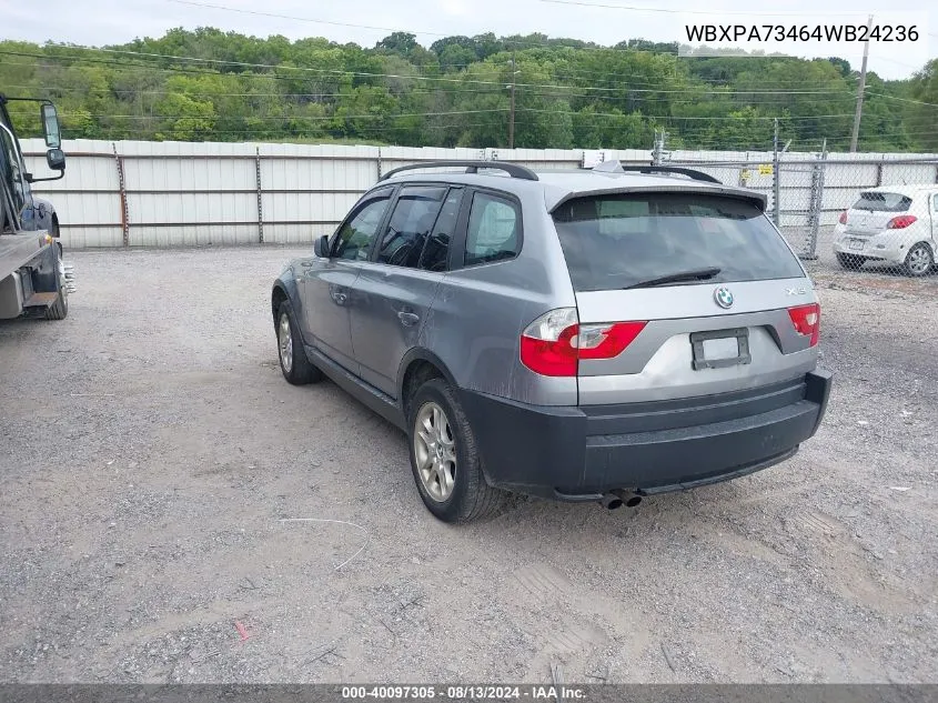 WBXPA73464WB24236 2004 BMW X3 2.5I