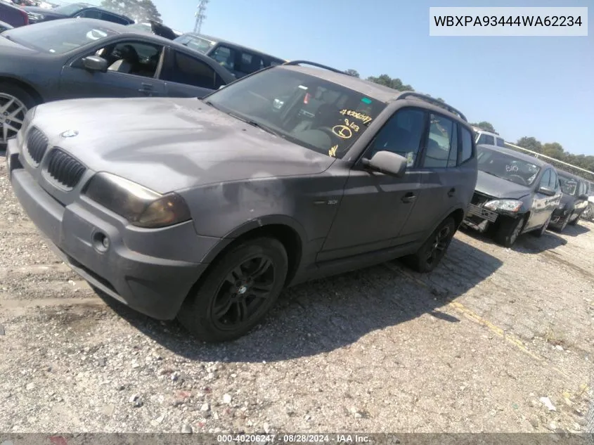 WBXPA93444WA62234 2004 BMW X3 3.0I