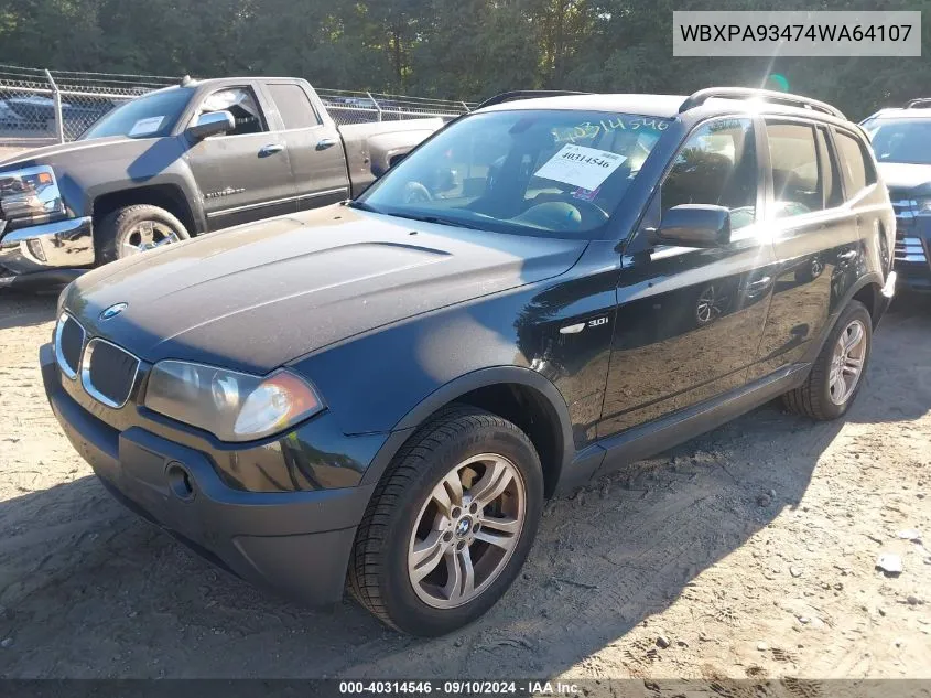 WBXPA93474WA64107 2004 BMW X3 3.0I