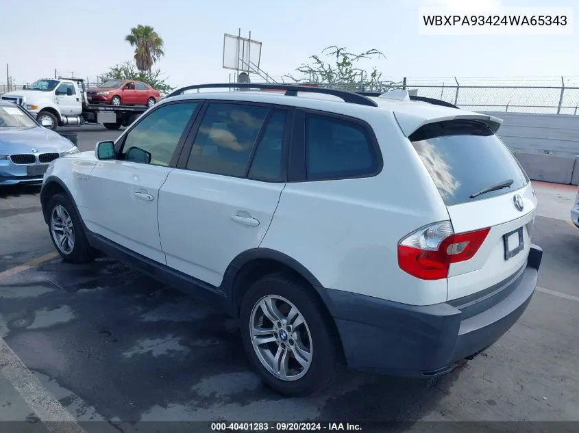 WBXPA93424WA65343 2004 BMW X3 3.0I