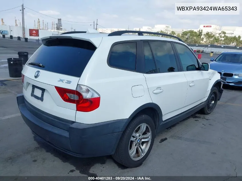 WBXPA93424WA65343 2004 BMW X3 3.0I