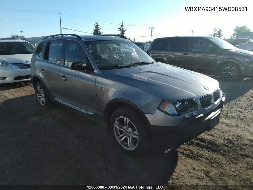 WBXPA93415WD08531 2005 BMW X3