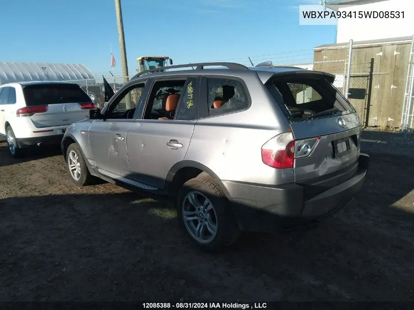 WBXPA93415WD08531 2005 BMW X3