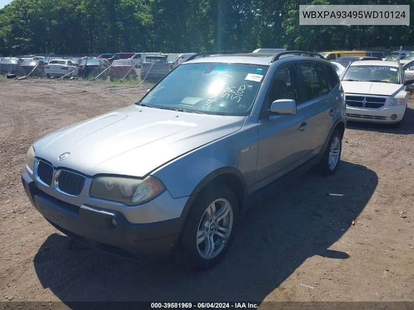 WBXPA93495WD10124 2005 BMW X3 3.0I