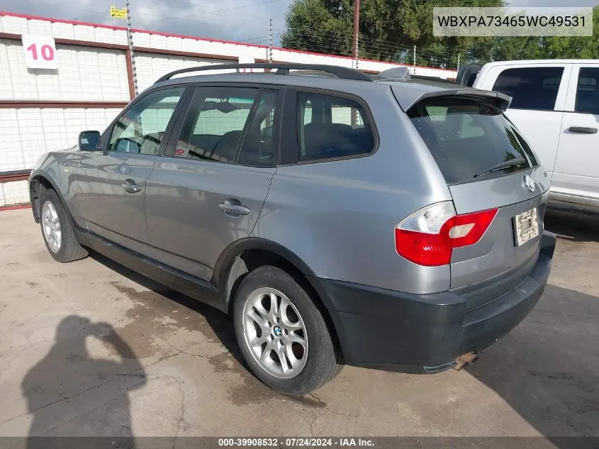 WBXPA73465WC49531 2005 BMW X3 2.5I