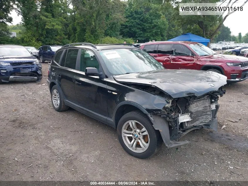 WBXPA93465WD11618 2005 BMW X3 3.0I