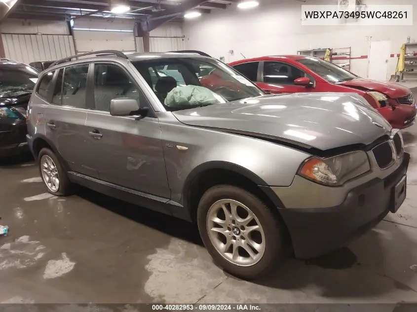 2005 BMW X3 2.5I VIN: WBXPA73495WC48261 Lot: 40282953