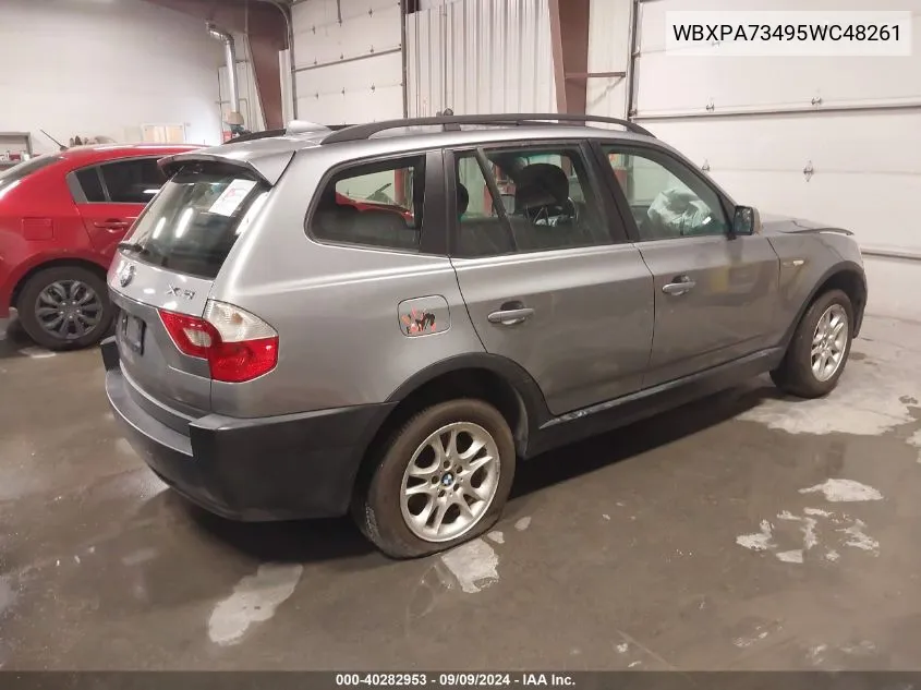 WBXPA73495WC48261 2005 BMW X3 2.5I