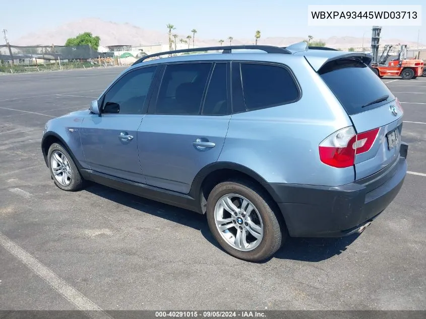 WBXPA93445WD03713 2005 BMW X3 3.0I