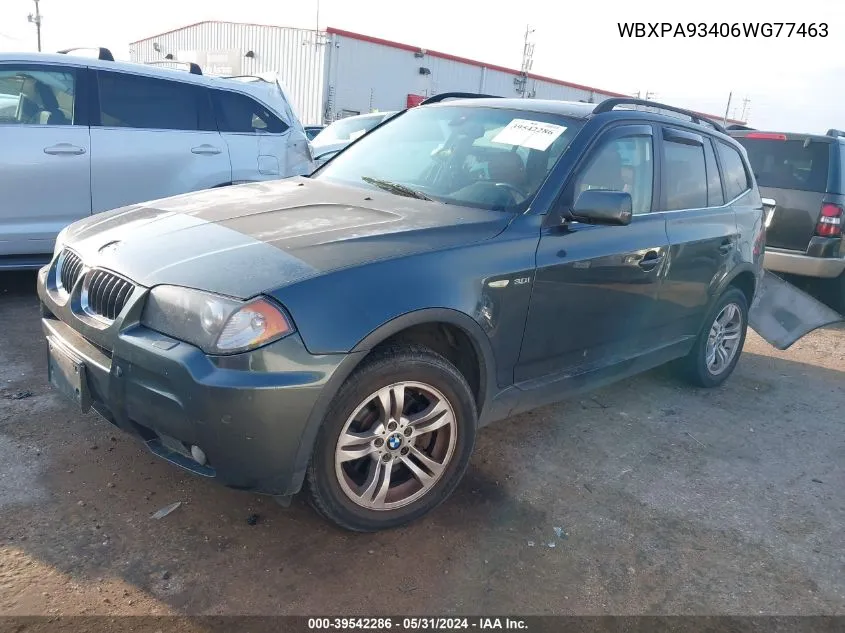 WBXPA93406WG77463 2006 BMW X3 3.0I