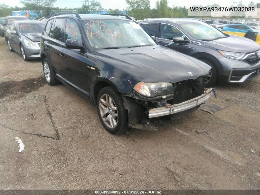 WBXPA93476WD32088 2006 BMW X3 3.0I