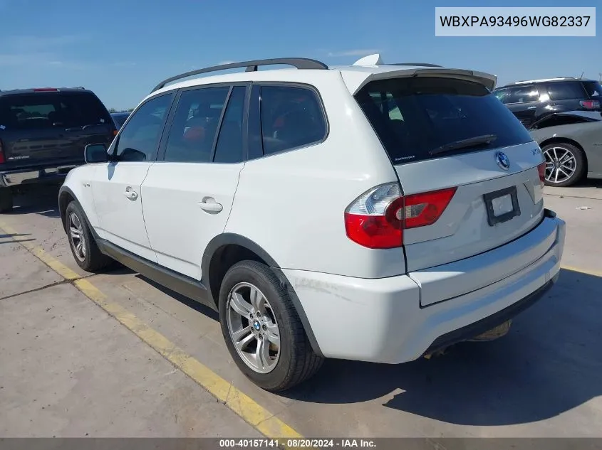 WBXPA93496WG82337 2006 BMW X3 3.0I