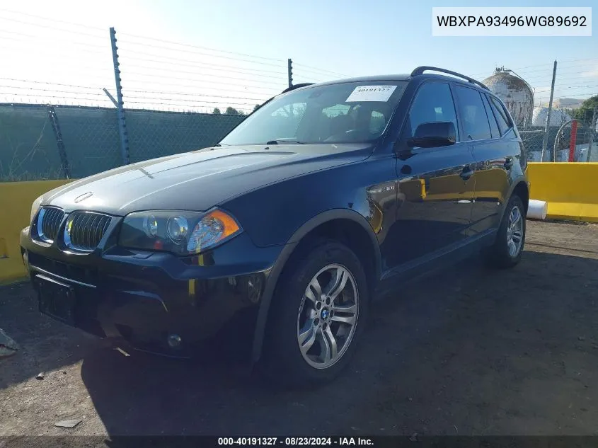 WBXPA93496WG89692 2006 BMW X3 3.0I