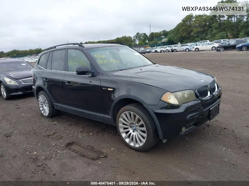 WBXPA93446WG74131 2006 BMW X3 3.0I