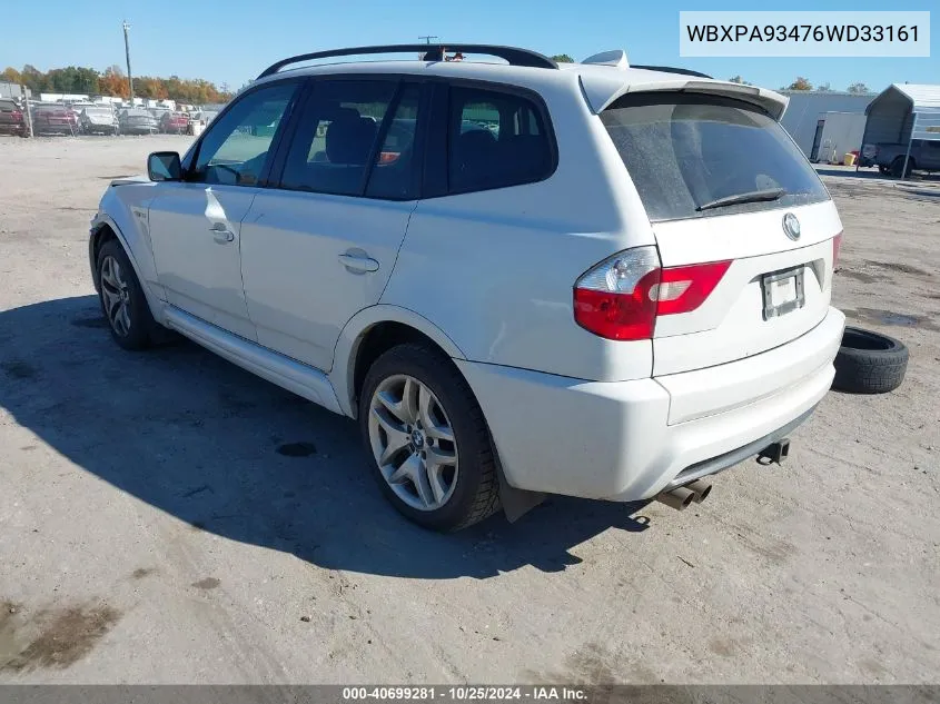 WBXPA93476WD33161 2006 BMW X3 3.0I