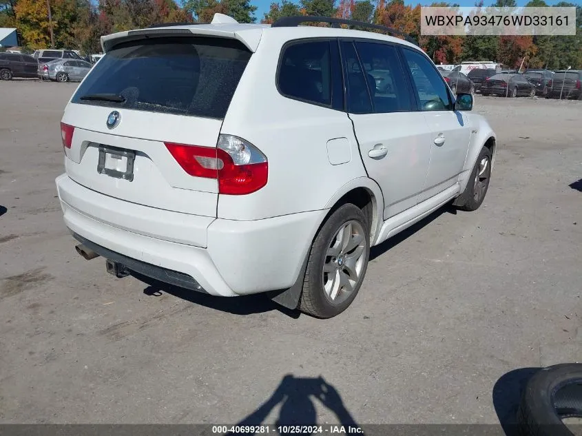 WBXPA93476WD33161 2006 BMW X3 3.0I