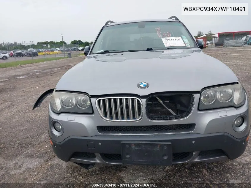 WBXPC934X7WF10491 2007 BMW X3 3.0Si