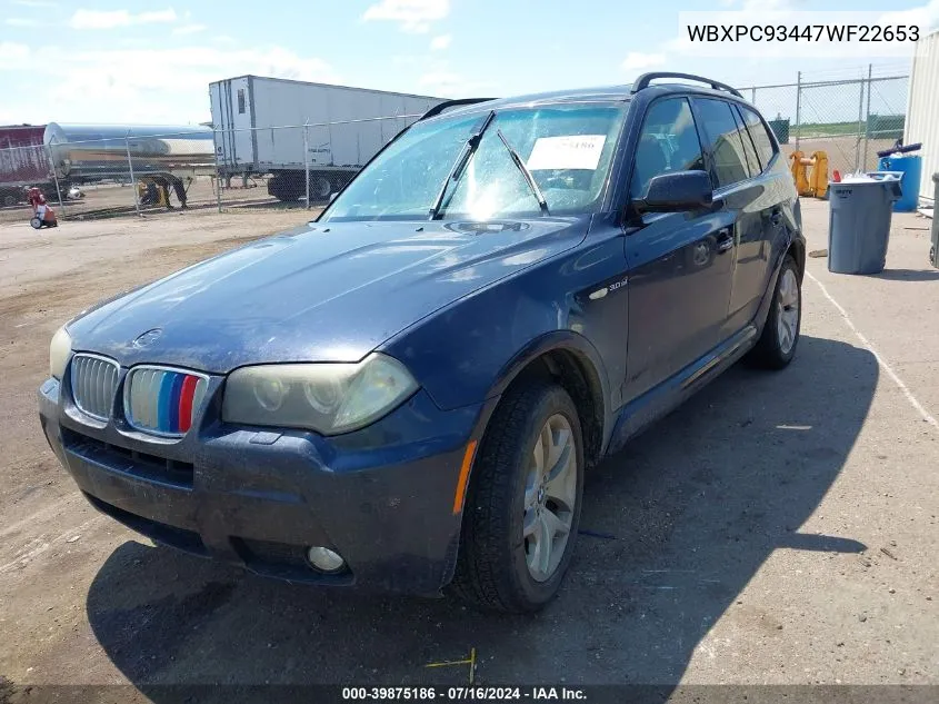 WBXPC93447WF22653 2007 BMW X3 3.0Si