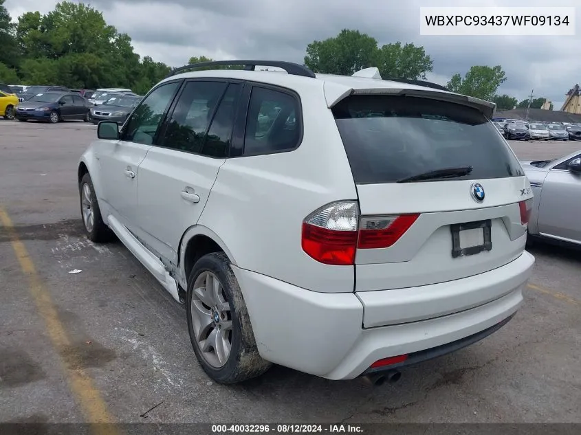 WBXPC93437WF09134 2007 BMW X3 3.0Si