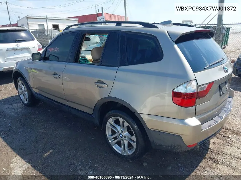 WBXPC934X7WJ01372 2007 BMW X3 3.0Si