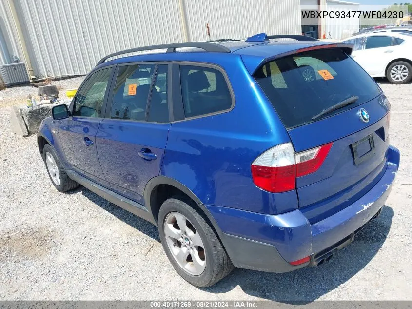 WBXPC93477WF04230 2007 BMW X3 3.0Si