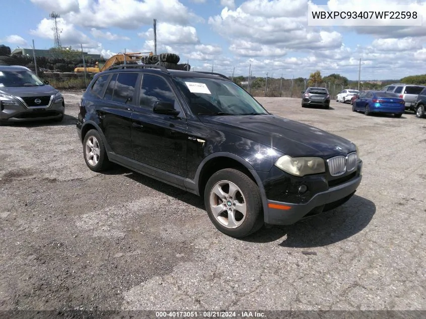 WBXPC93407WF22598 2007 BMW X3 3.0Si