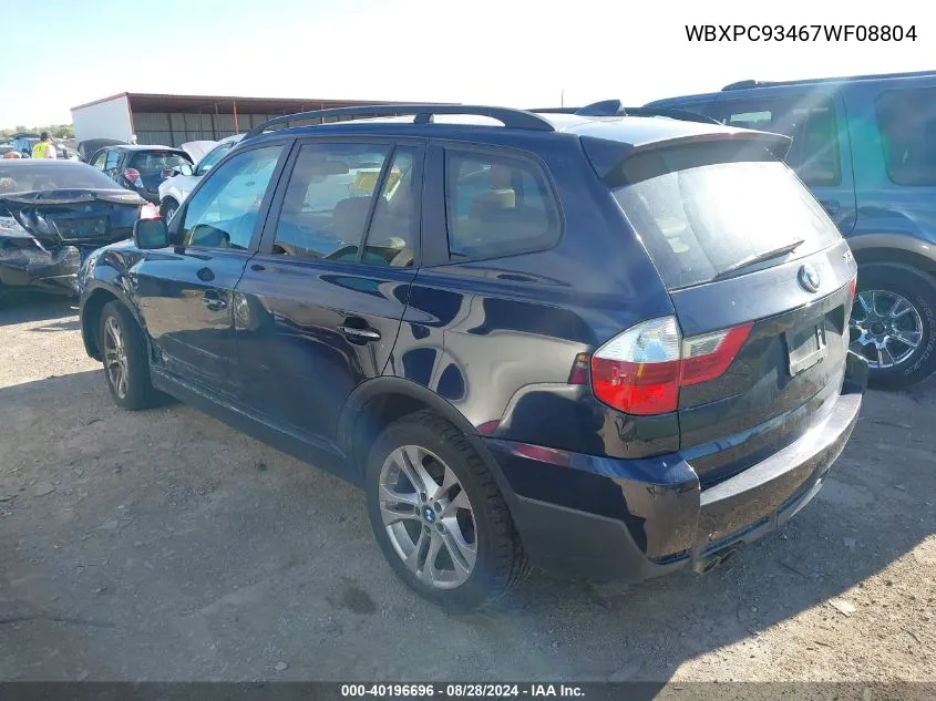 WBXPC93467WF08804 2007 BMW X3 3.0Si