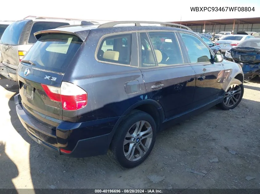 WBXPC93467WF08804 2007 BMW X3 3.0Si