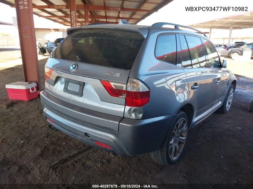 WBXPC93477WF10982 2007 BMW X3 3.0Si