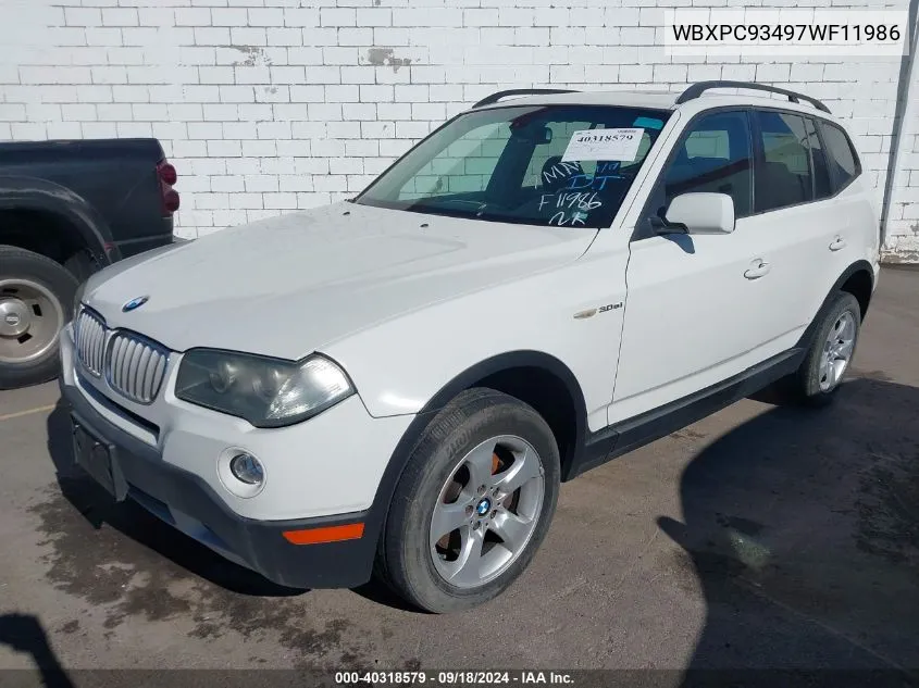 WBXPC93497WF11986 2007 BMW X3 3.0Si