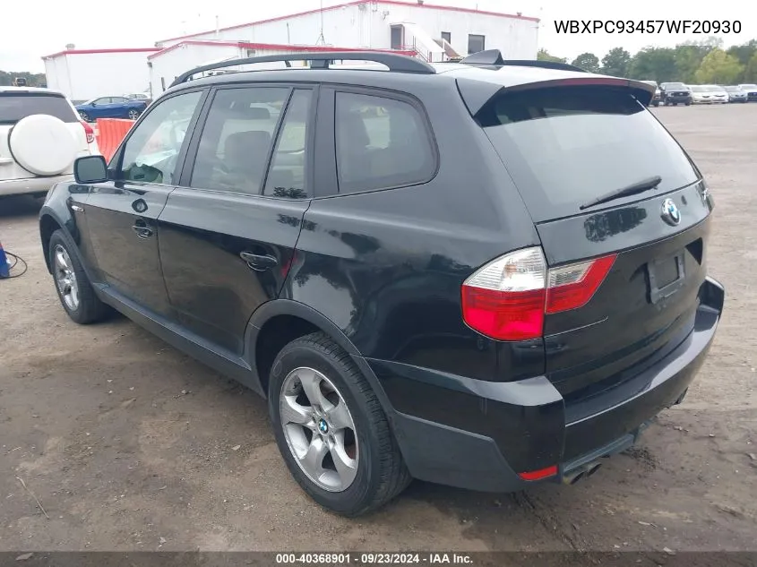 WBXPC93457WF20930 2007 BMW X3 3.0Si