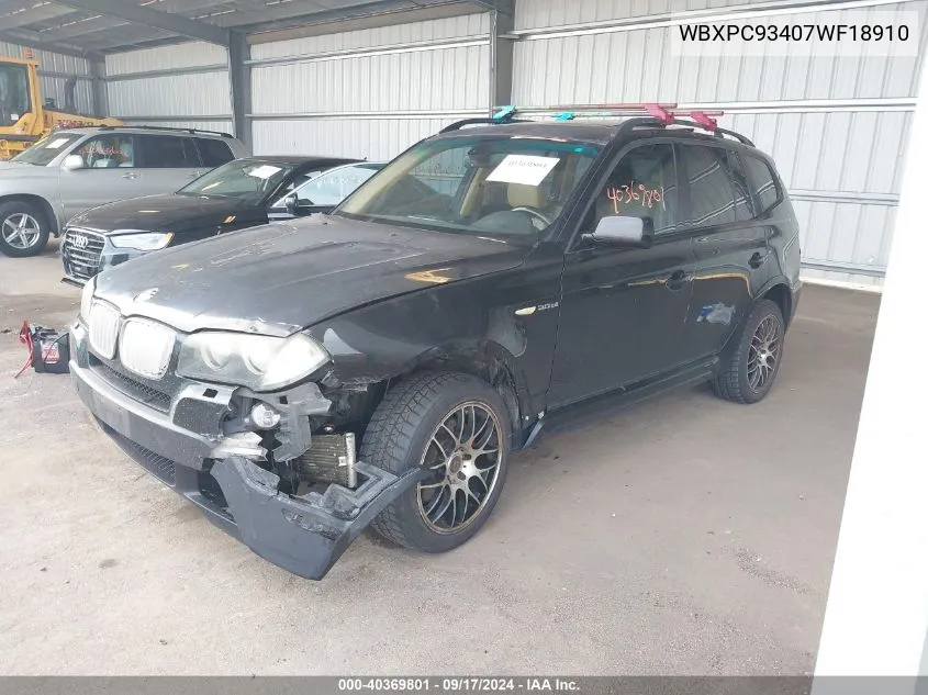 WBXPC93407WF18910 2007 BMW X3 3.0Si